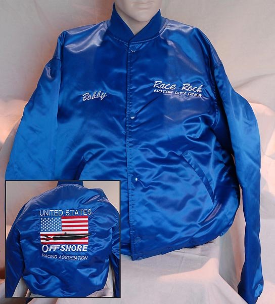 Race Rock Motor City Diner Blue Vinyl Jacket