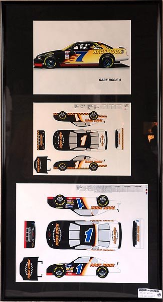 Race Rock 4 Die Cast Car Plans Framed Art #1 #7