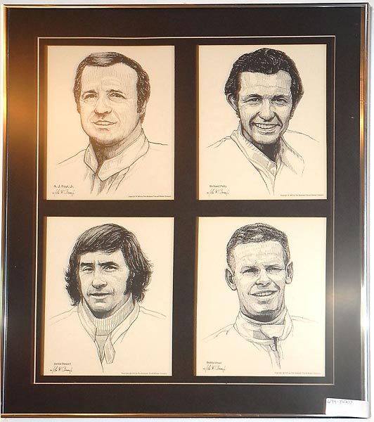 Indy Car Legends & Richard Petty Portaits Artwork