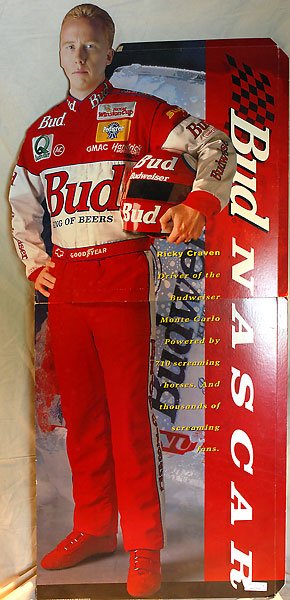 Ricky Craven Budweiser Nascar Stand-Up