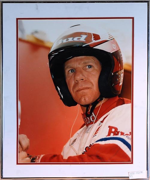 Chip Hanauer In Helmet Framed Ms Budweiser Photo