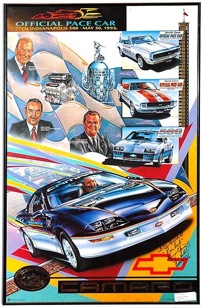 Indy 500 Camero Pace Car - - Cart Posters
