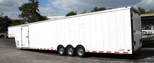 Enclosed 2 Car Transport Trailer With Side Access