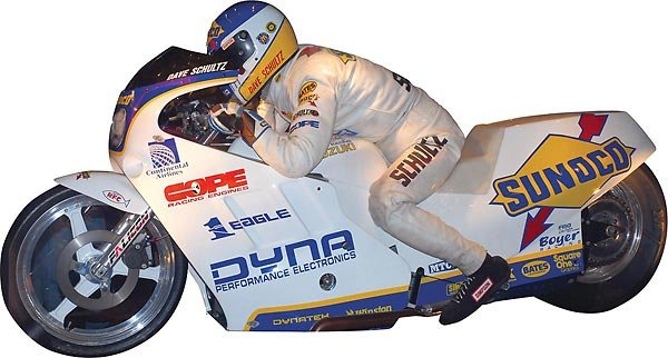 94 Dave Schultz Sunoco Suzuki Drag Bike Race Used