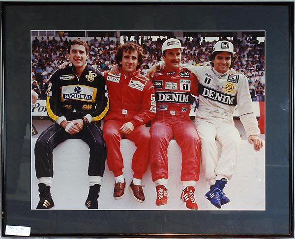 819: Very Rare Senna Prost Mansell Piquet Photo Framed - Jun 03, 2007