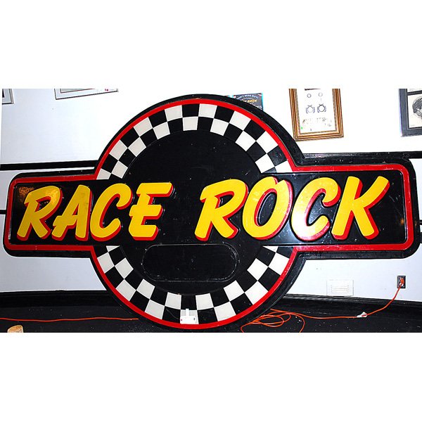 Original Race Rock Shrine To Motorsports Sign