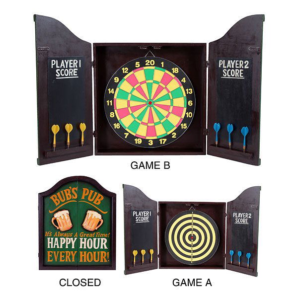 Cool Whimsical Dart Cabinet with Board: Cool Whimsical Dart Cabinet with Board