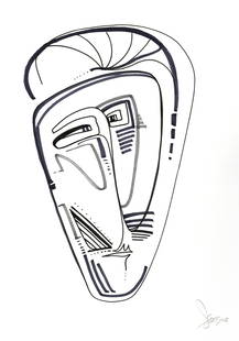 SIMONE FOO (b. 1994) Indigenous I, 2018: SIMONE FOO CHERN YEN b. Kuala Lumpur, 1994 INDIGENOUS I, 2018 Signed and dated (lower right) Ink pen on paper 82 cm x 58 cm ------------------- 胡祯嫣 