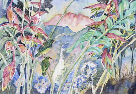 CHRISTIANNE GOONTING (b. 1961) Another Beautiful Day: CHRISTIANNE GOONTING (TIANNE) b. Selangor, 1961 ANOTHER BEAUTIFUL DAY, 2019 Signed and dated (lower right) Watercolour on paper 20 cm x 30 cm ------------------- CHRISTIANNE GOONTING