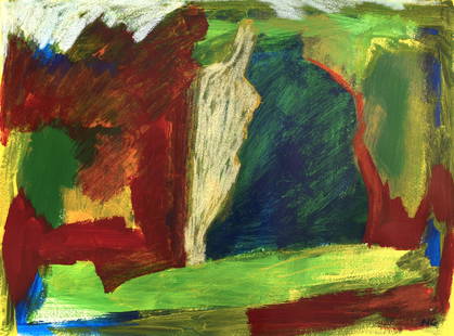 NG HON LOONG (b. 1964) Whispering, 2020: NG HON LOONG b. Selangor, 1964 WHISPERING, 2020 Signed (lower right) Acrylic and crayon on paper 56 cm x 76 cm ------------------- 吴汉龙