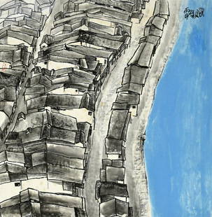 TAY POI SAN (b. 1953) Spring River, 2016: TAY POI SAN b. Johor, 1953 SPRING RIVER, 2016 Signed, dated and sealed (upper right) Chinese ink and colour on rice paper, mounted 69 cm x 68 cm ------------------- 