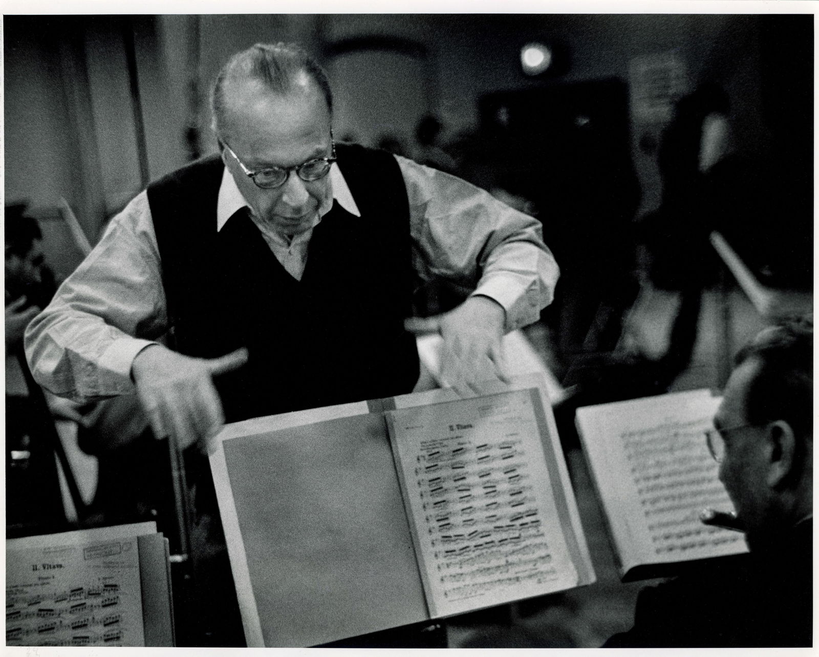 W. EUGENE SMITH Igor Stravinsky, 1951: W. EUGENE SMITH (1918-1978) IGOR STRAVINSKY, 1951, gelatin silver print, printed later, 10 1/2 x 13 3/8 in. (image); 11 x 14in. (sheet); estate stamp verso; Condition: Excellent; WES-0005. Description