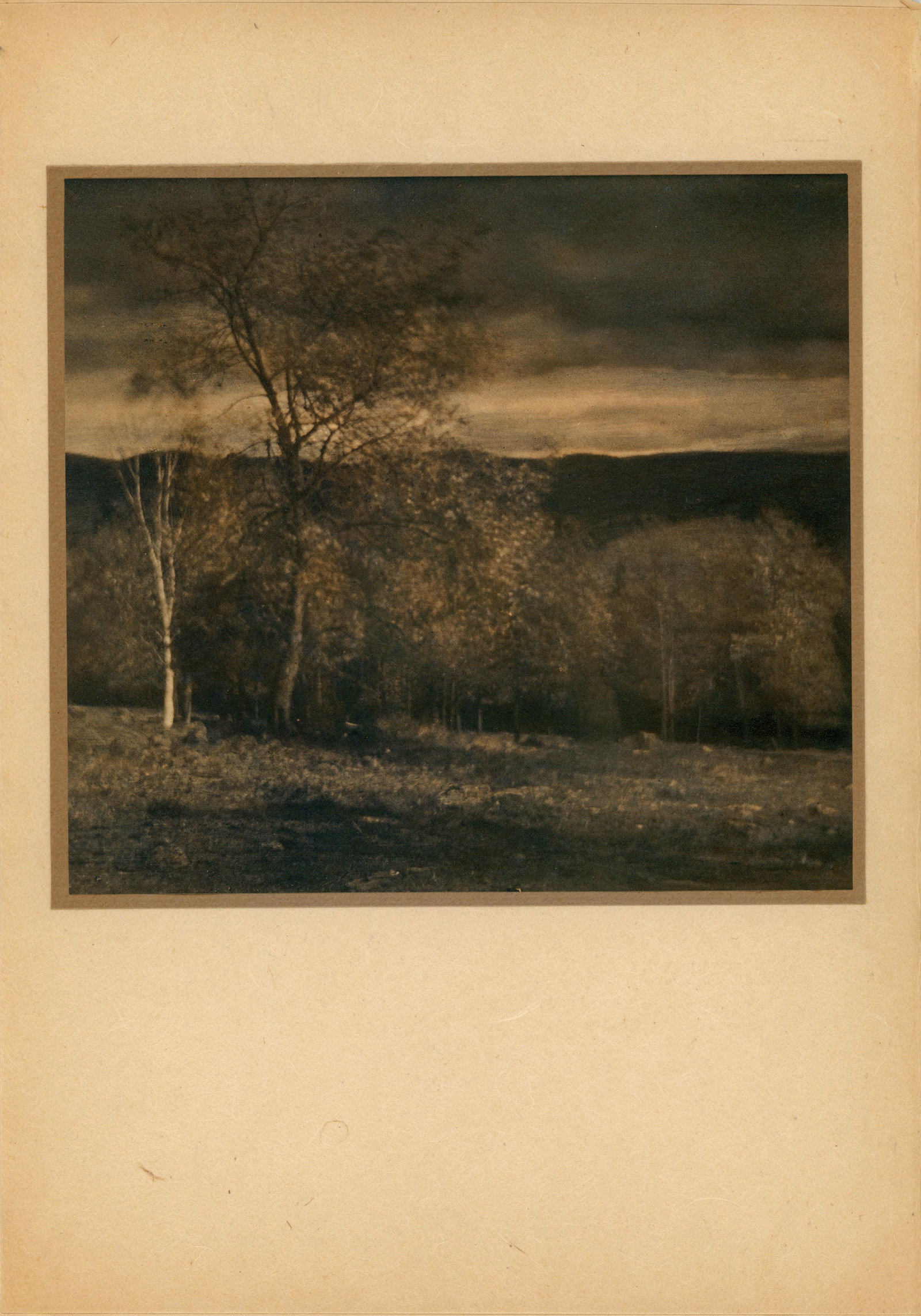 EDWARD J. STEICHEN Landscape in Two Colors, 1900-1906: EDWARD J. STEICHEN (1879-1973), LANDSCAPE IN TWO COLORS, 1900-1906 vintage two-color halftone, printed 1906; 6 5/16 x 7 in. (image), 8 1/2 x 12 in. (sheet), 20 x 16 in. (matted); Condition: Excellent;