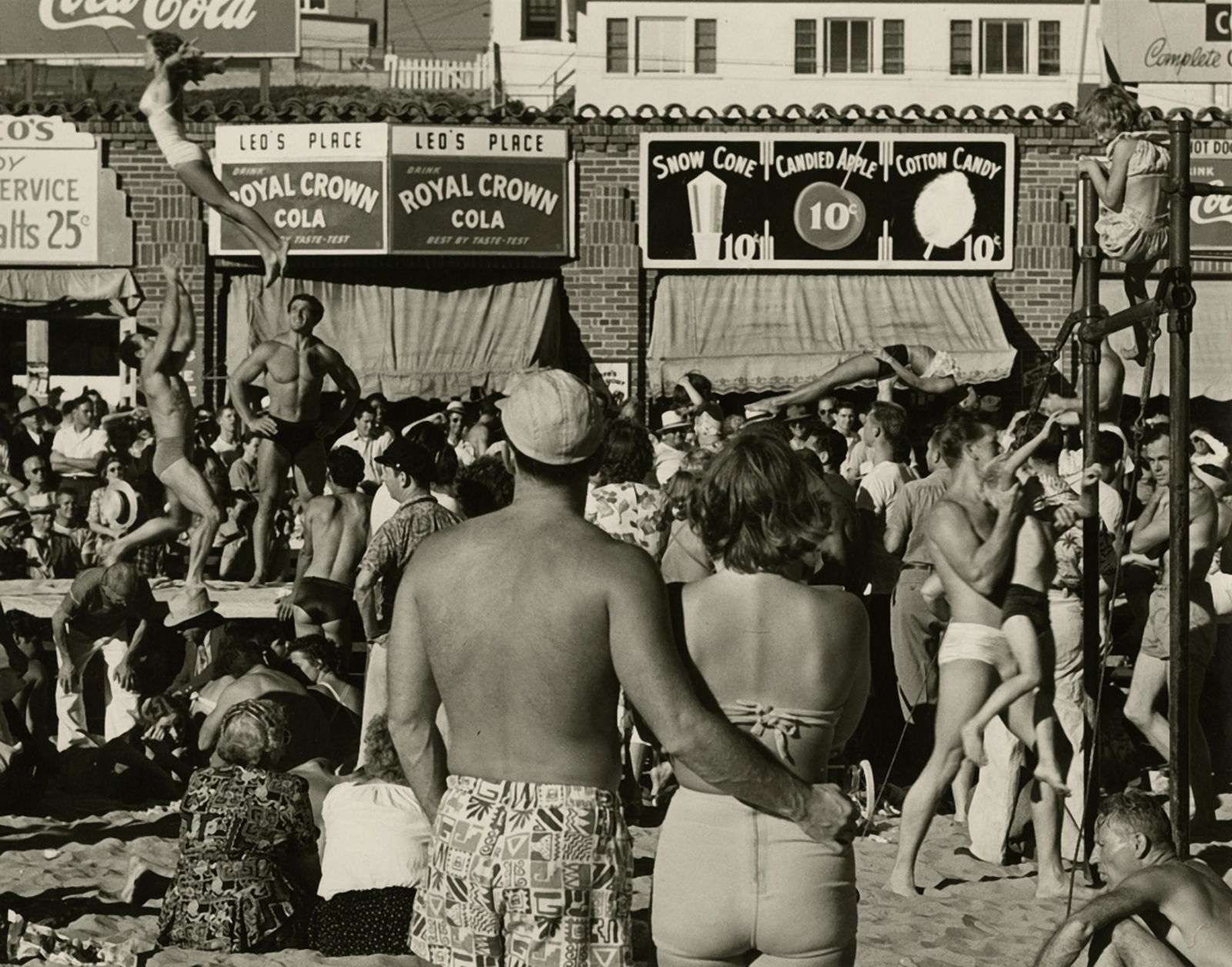 Muscle Beach, Venice Beach, California, 1949: Lot 149 MAX YAVNO (1911-1985) MUSCLE BEACH, VENICE, CALIFORNIA, 1949 gelatin silver print, printed 1970-1976; 7 3/8 x 9 3/8 in. (image), cropped early version of this image; signed, notations verso in