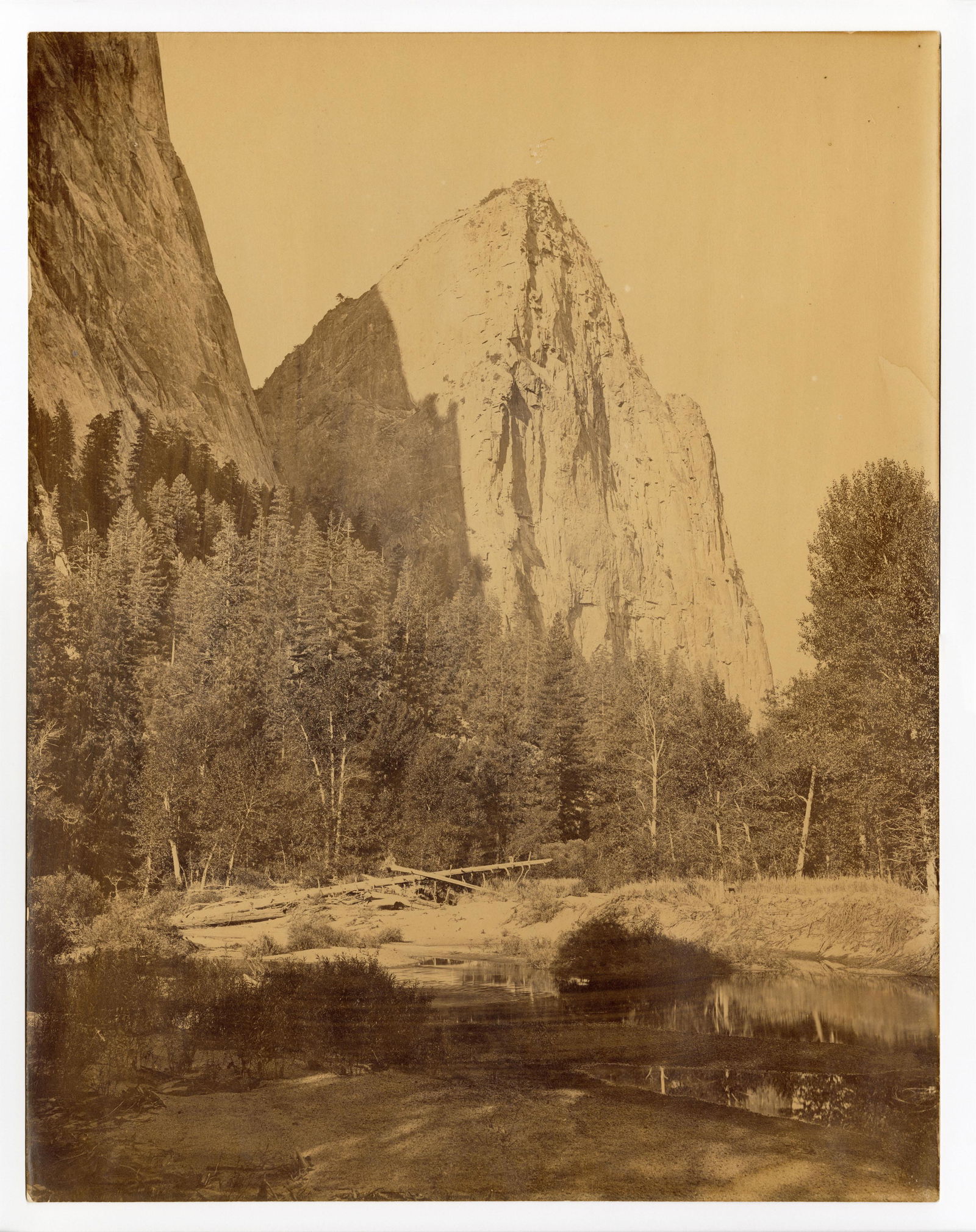 C. WATKINS, LOWER CATHEDRAL ROCK, YOSEMITE, 1865-66 (1 of 2)