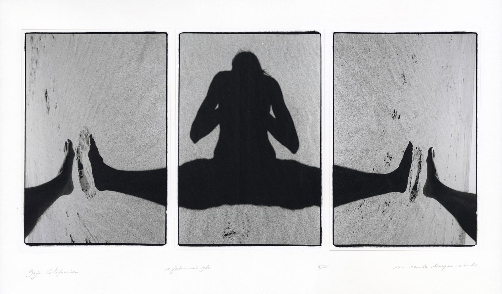 M. SZULC-KRYZANOWSKI, BAJA, CA, 24 FEB. 1980: MICHEL SZULC-KRYZANOWSKI (1949-), BAJA, CALIFORNIA, 24 FEB. 1980, triptych, gelatin silver prints; three panels, each 11 x 7 1/2 in.; signed, titled, numbered (10/25) recto in pencil. Condition: Excel