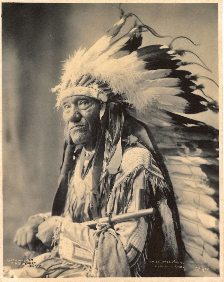 FRANK RINEHART, CHIEF LITTLE WOUND â€“ OGALALLA SIOUX, 1898 (1 of 1)