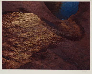 ELIOT PORTER, WATERSLIDE FROM ABOVE. LONG CANYON. SEPTEMBER 21, 1965: ELIOT PORTER (19O1-1990), WATERSLIDE FROM ABOVE. LONG CANYON. SEPTEMBER 21, 1965 dye transfer, printed c. 1980; 15 3/4 x 12 1/2 in. (image), 24 x 20 in. (mount); signed recto in pencil, artists stamp