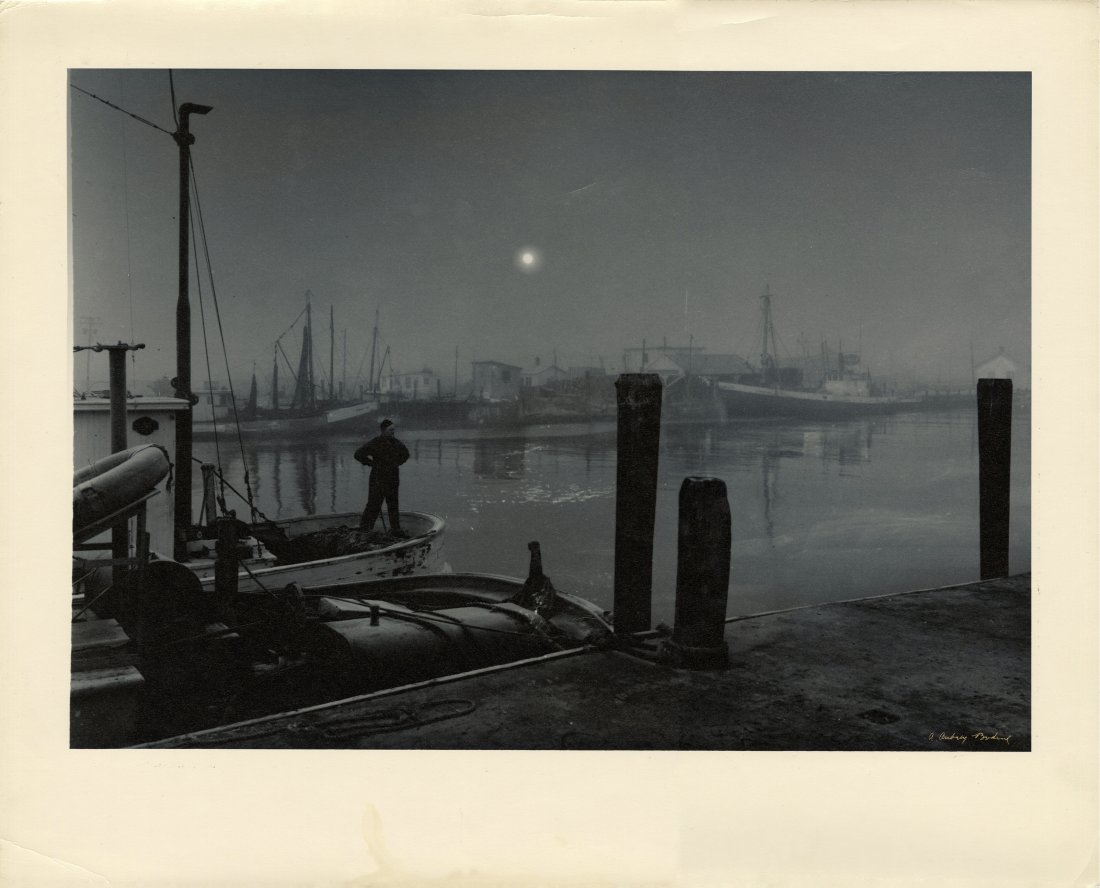 AUBREY BODINE, HARBOR SCENE, c. 1945 (1 of 1)