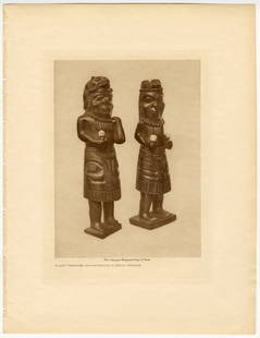 , Edward Sheriff Curtis, Five Vintage Photogravures, 1907-1915: EDWARD SHERIFF CURTIS (1868-1952) Five Plates from vols. 2, 5,11, 12 of The North American Indian,1905-1908, 1915 photogravures on Japon Vellum, approx. dimensions 9 x 4.7 in.; Title, Date & Copyright