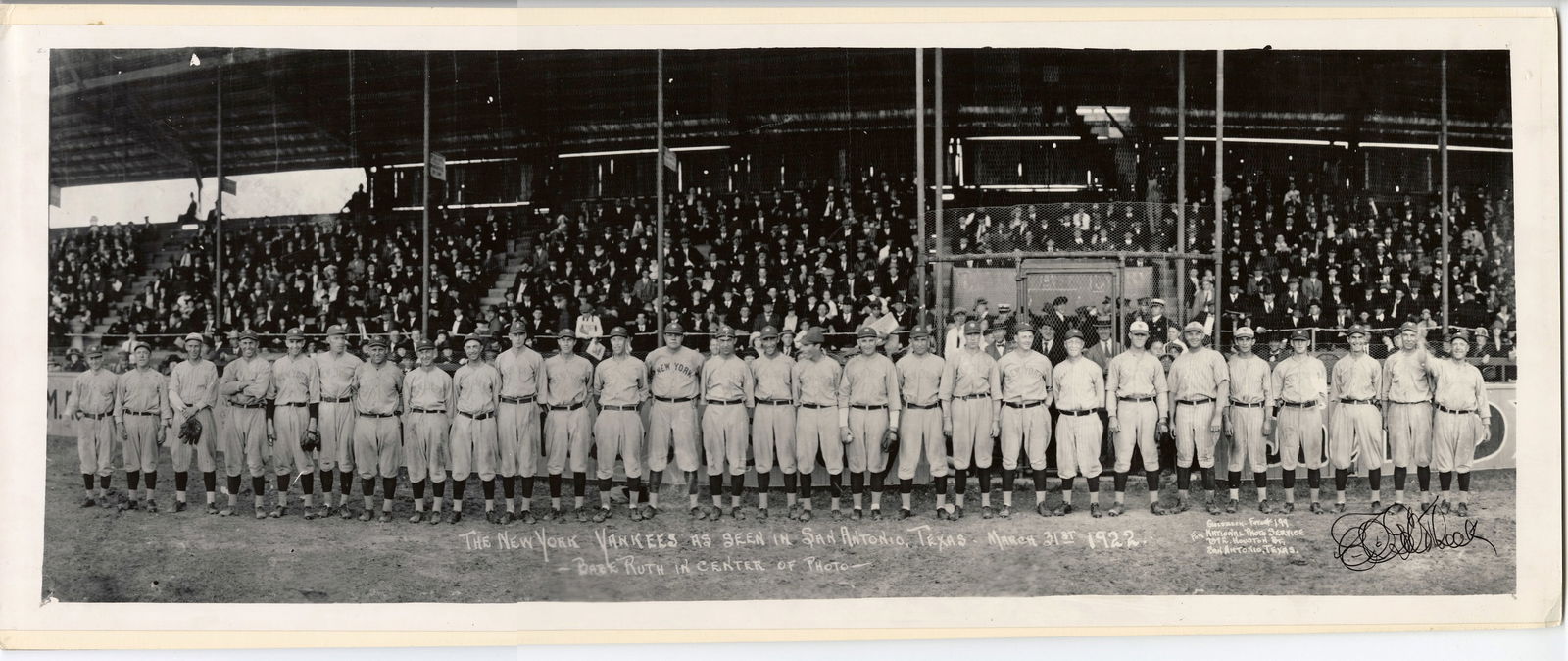 LOT 41 EUGENE O. Goldbeck, The New York Yankees as Seen in San Antonio, Texas, March 31st, 1924 (1 of 1)