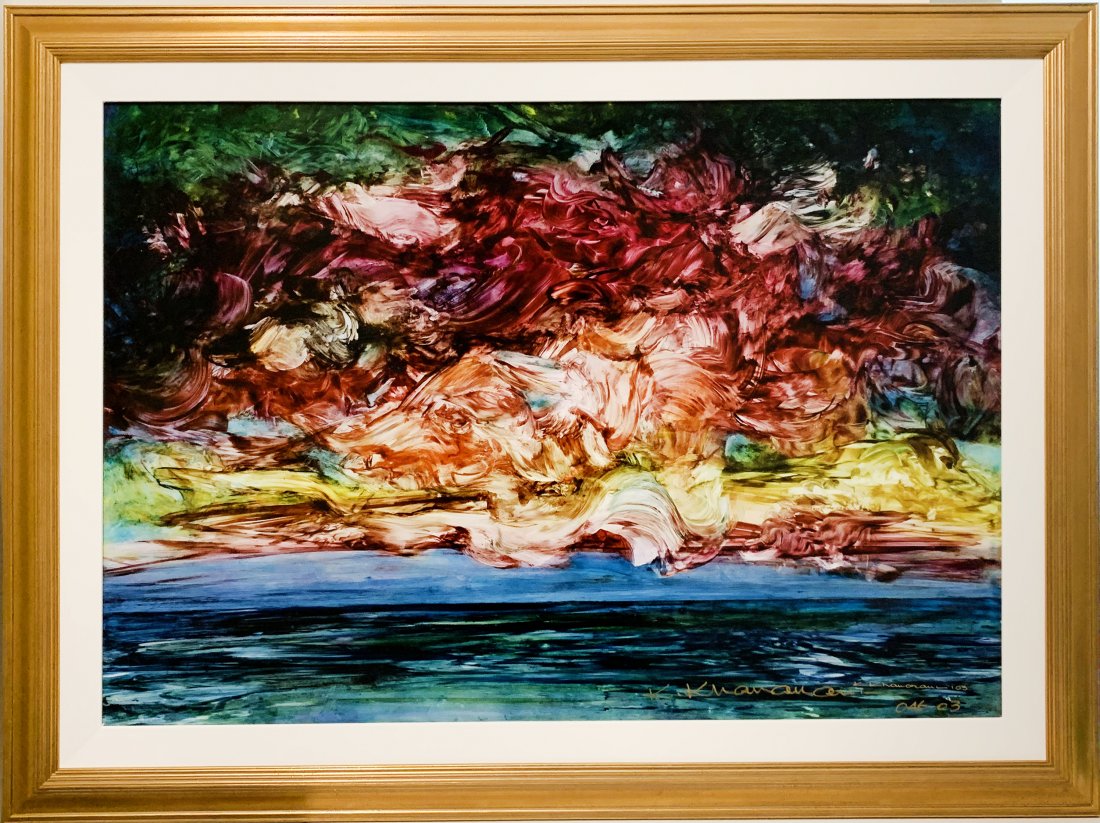 Kamran Khavarani Original Oil on Paper, One of a kind (1 of 3)