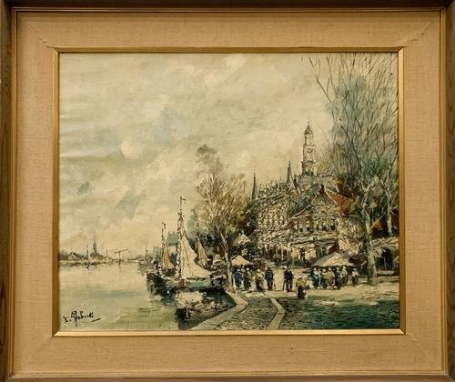 F.Roberts Vintage Original Oil on Canvas Painting (1 of 5)