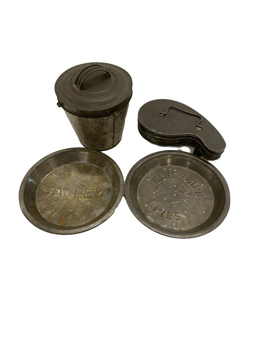 Pie pans and Canisters: Pie pans and Canisters