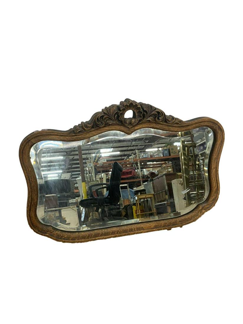 Antique Quartersawn Oak Mirror: Antique Quartersawn Oak Mirror