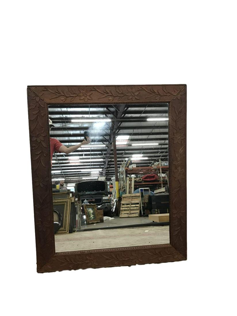 Antique carved framed mirror: Antique carved framed mirror