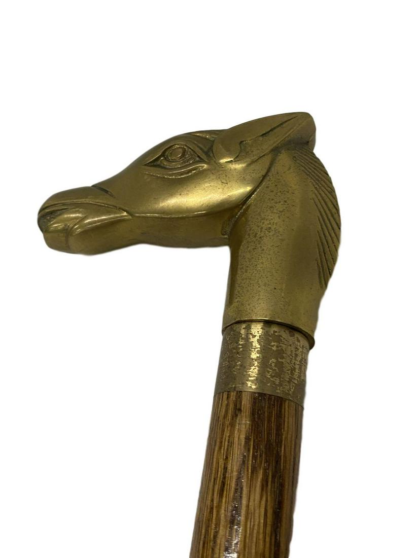 Brass horse headed cane: Brass horse headed cane
