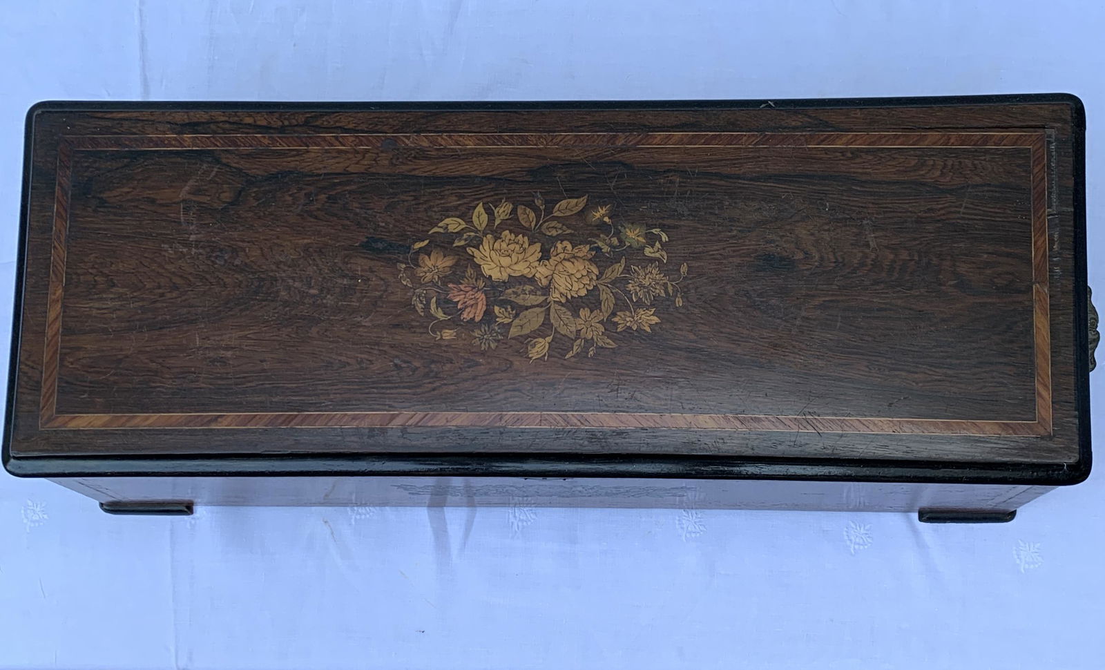 Antique Mahogany Music Box Functioning (1 of 20)