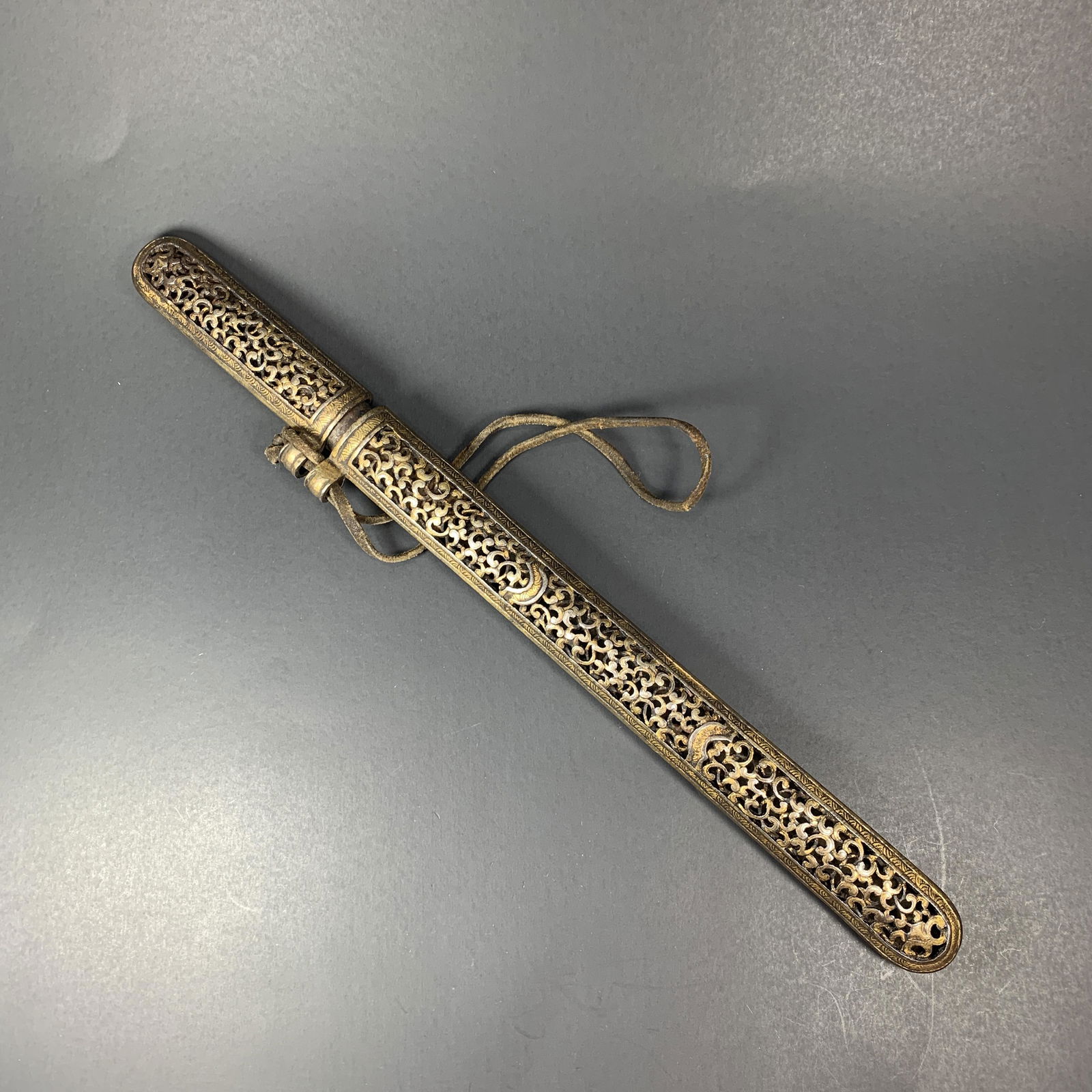 A 19th Century Tibetan Pierced Pen Case Holder (1 of 19)