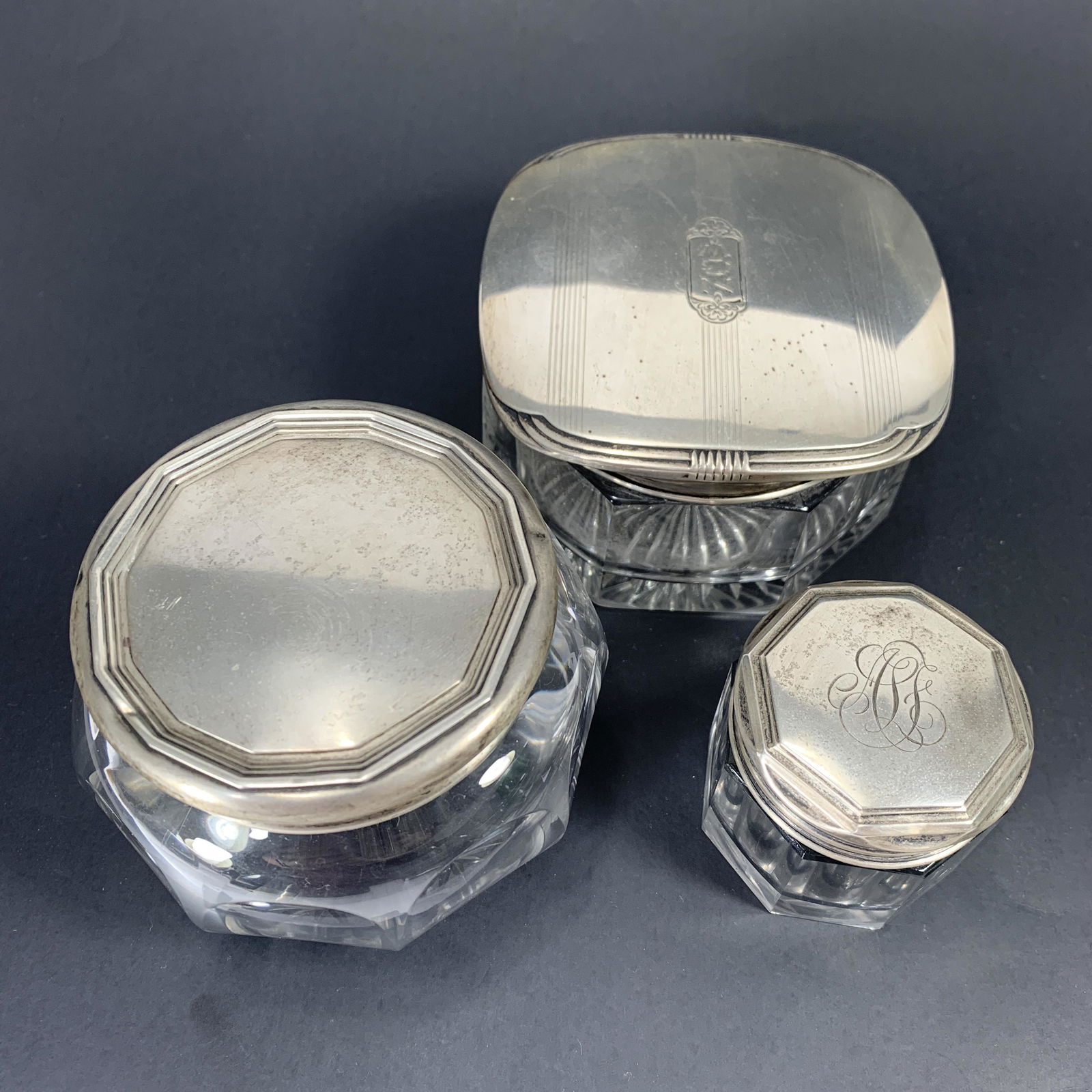 A Lot of Three Sterling Silver Lid Boxes (1 of 19)