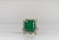 An 18k Gold Emerald & Diamond Ring
