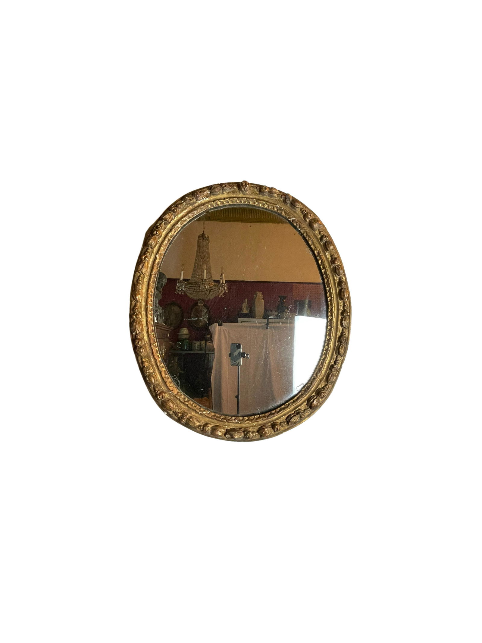 An 18th Century Relief Carved Gilt Wood Framed Mirror (1 of 10)