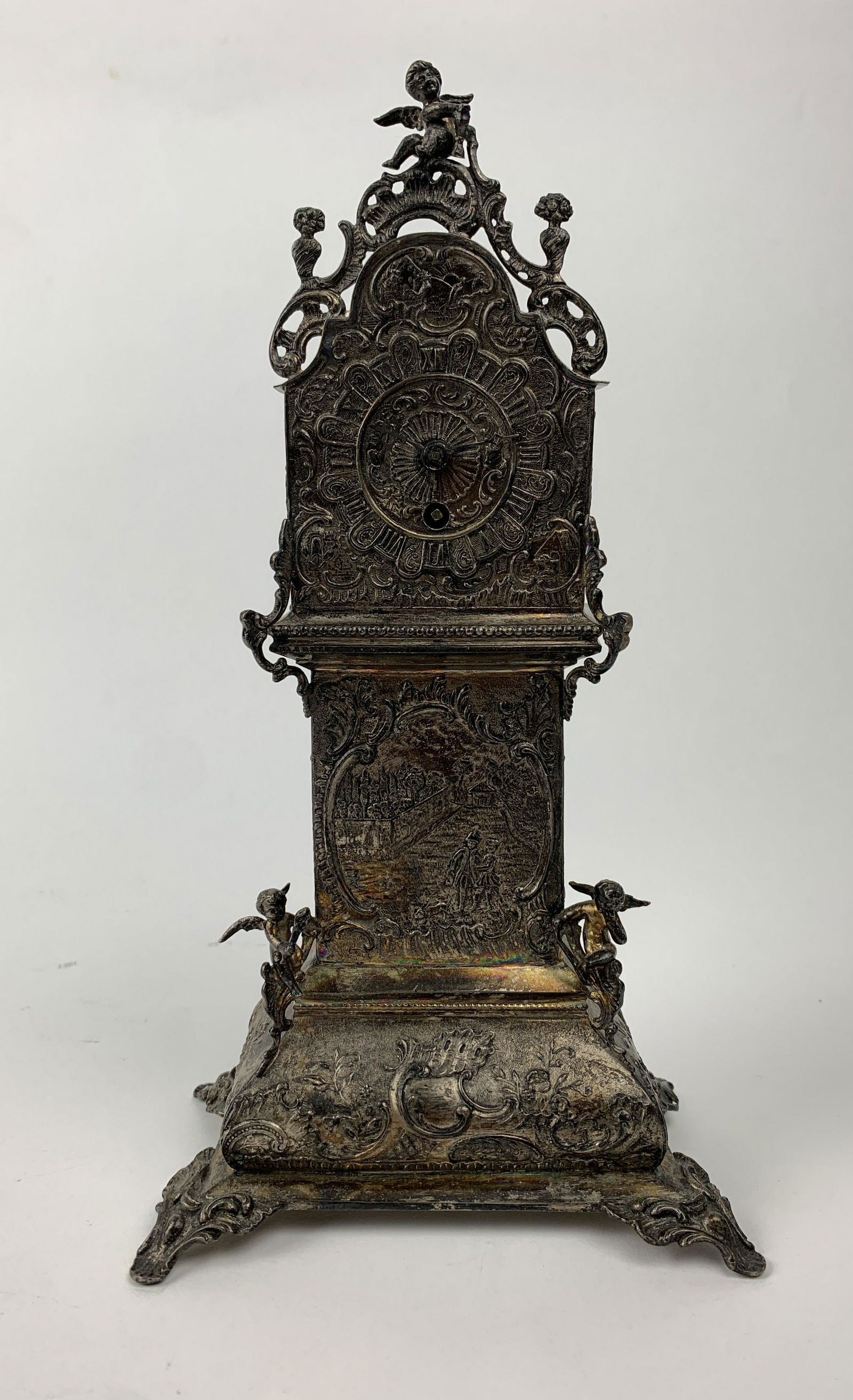 A 19th Century Dutch 800 Silver Miniature Clock (1 of 20)