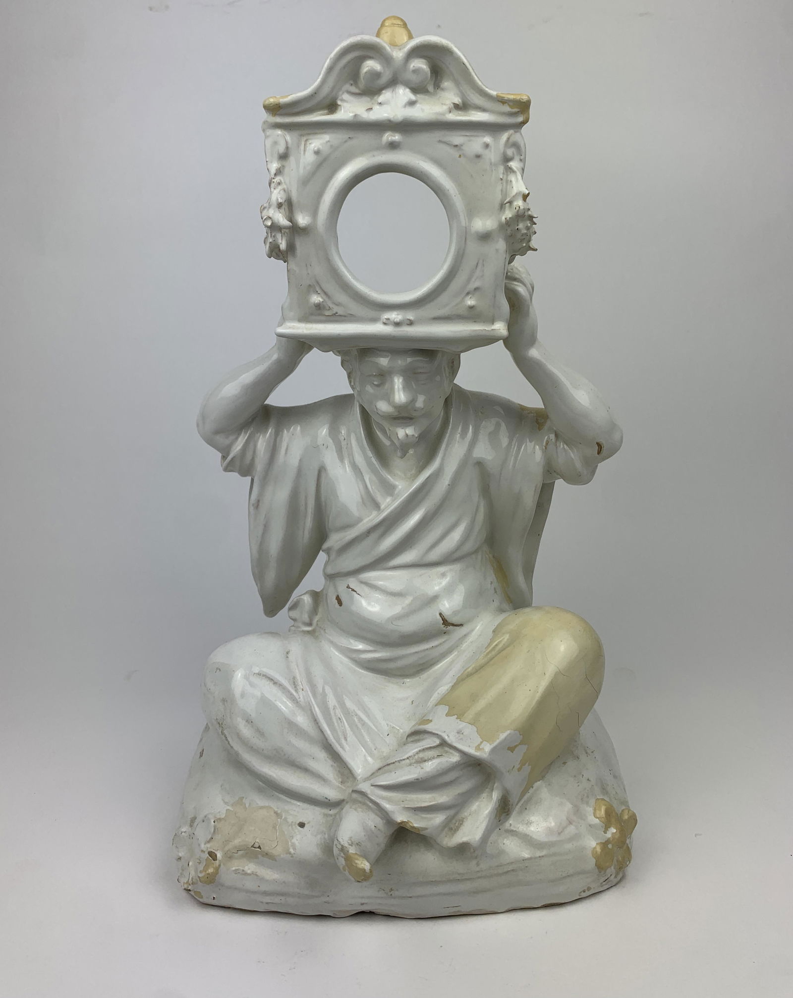 A Large Blanc De Chine Porcelain Figural Candle Holder (1 of 20)