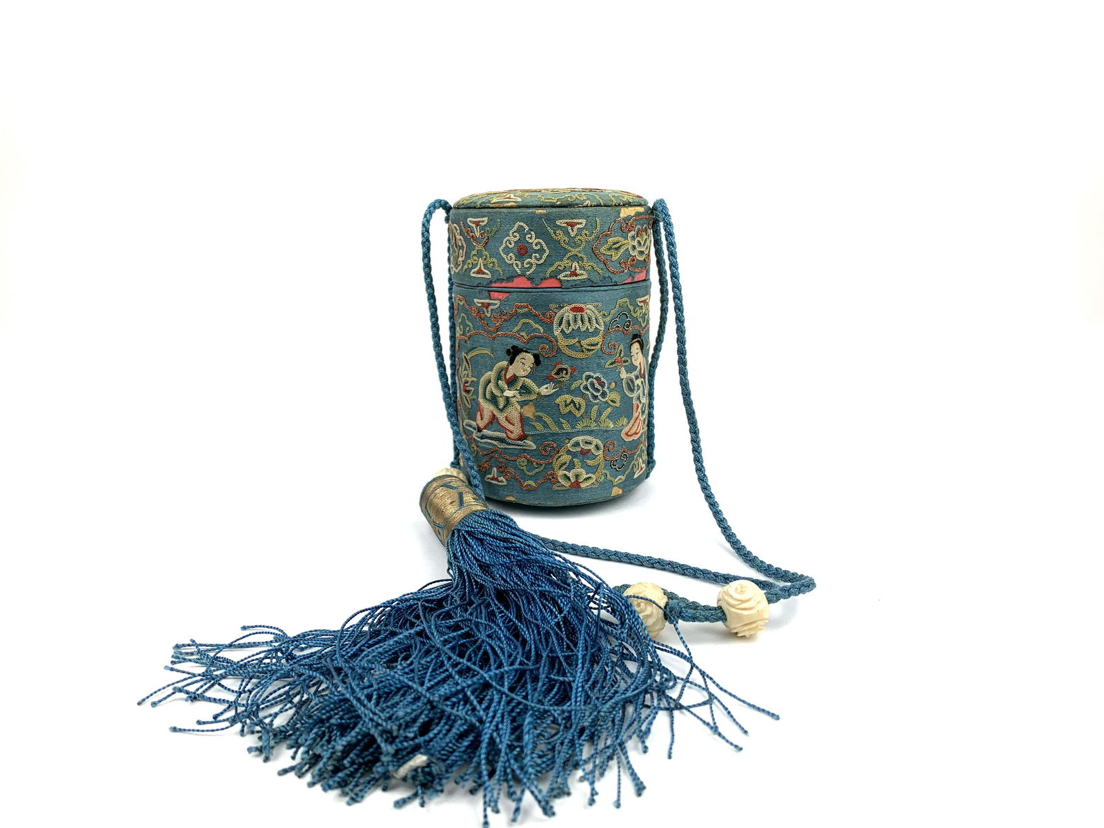 A Chinese Silk Embroidery Stackable Box (1 of 10)