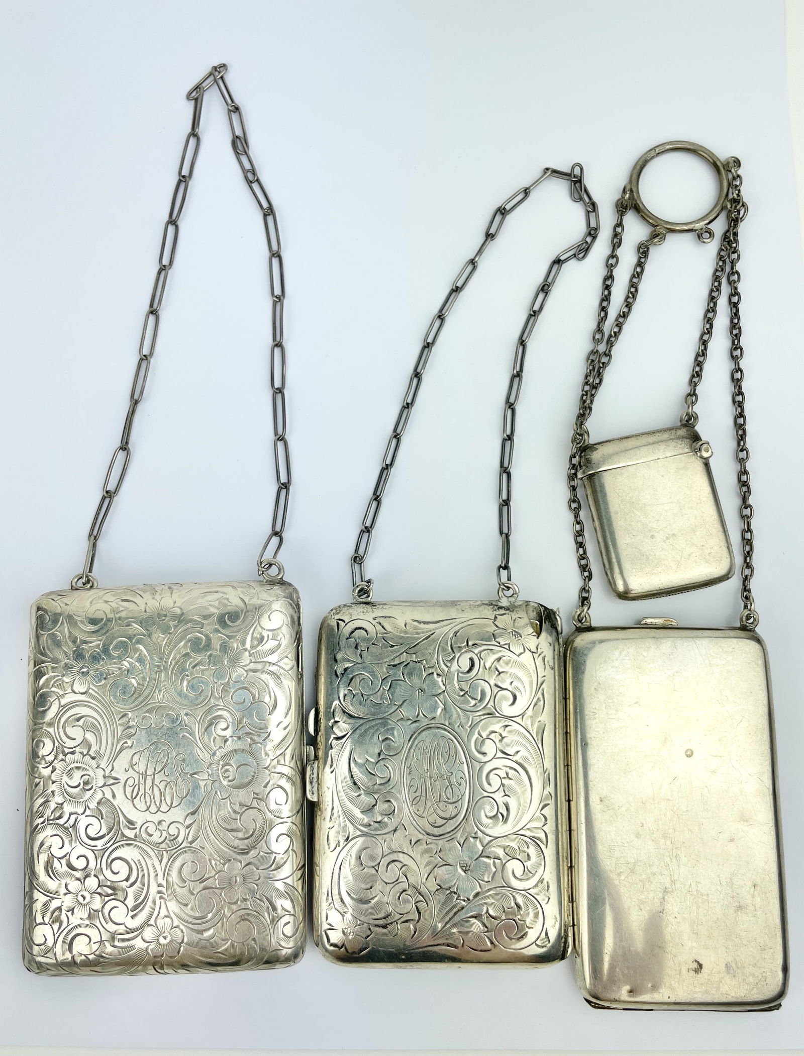 Lot of Art Deco Sterling Silver Vesta Cigarette Coin (1 of 20)