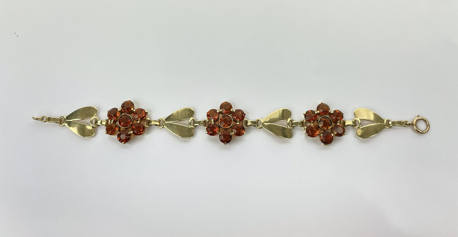 A Vintage Tiffany & Co. 14k Gold Citrine Flower Bracelet (1 of 13)