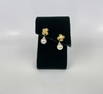A Vintage Pair of Tiffany & Co. 18k Gold Diamond Pearl Earrings