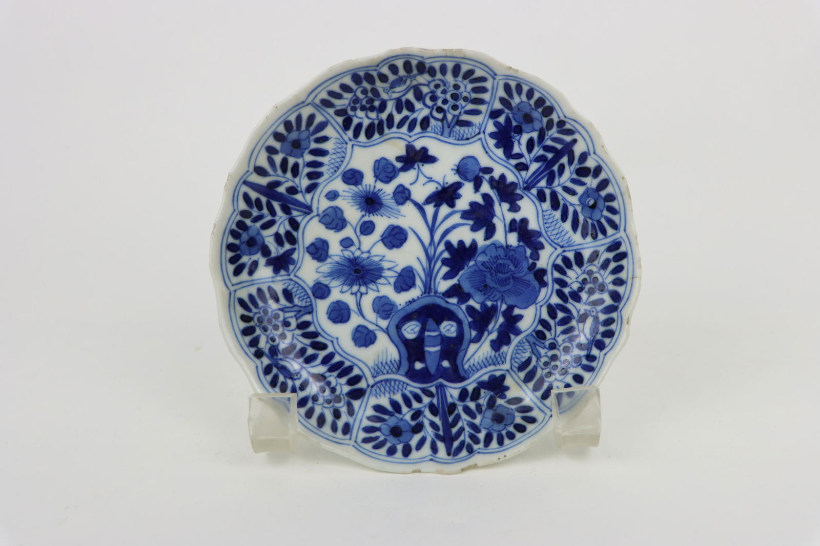 A Chinese Qing Dynasty Blue & White Porcelain Dish (1 of 5)