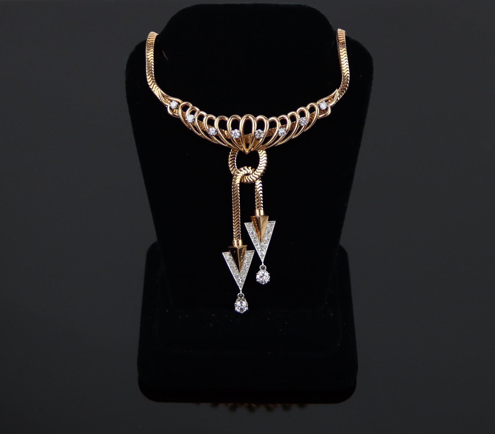 A Vintage 18K Gold Diamond Necklace (1 of 10)