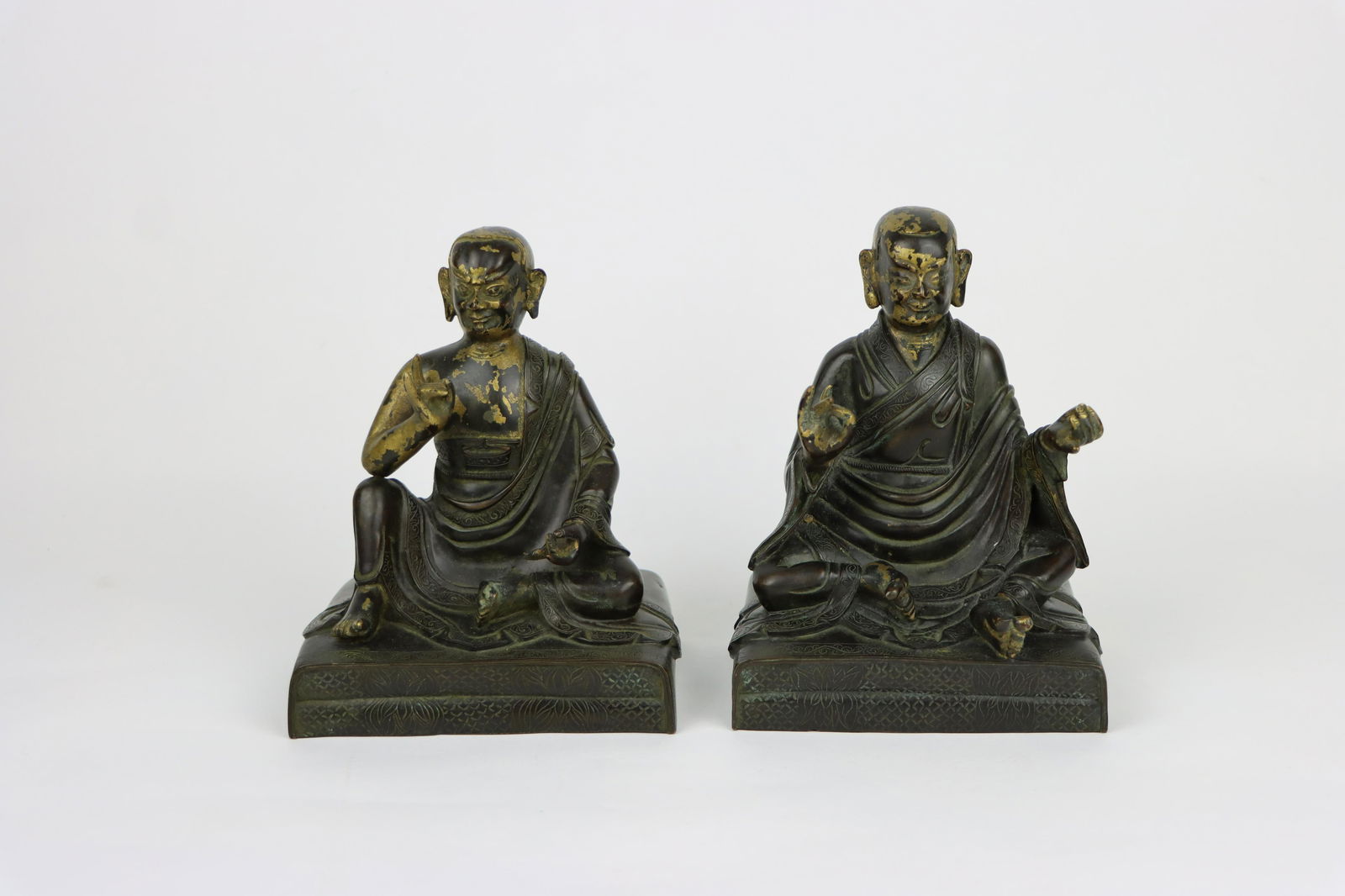 A Pair of Sino-Tibetan Bronze Buddhist Figures (1 of 20)