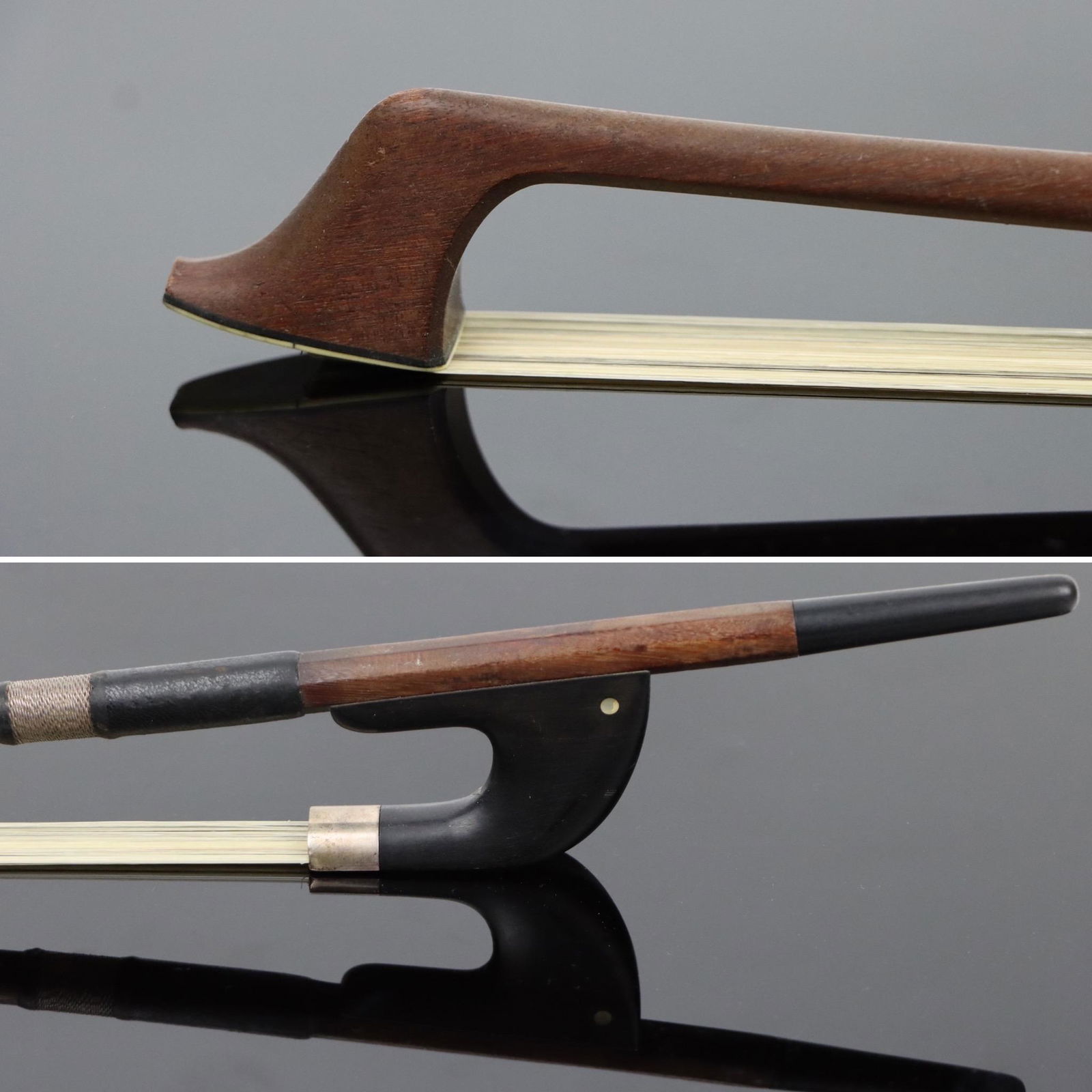 A JM LUTHI Silver German Style Bass Bow (1 of 18)