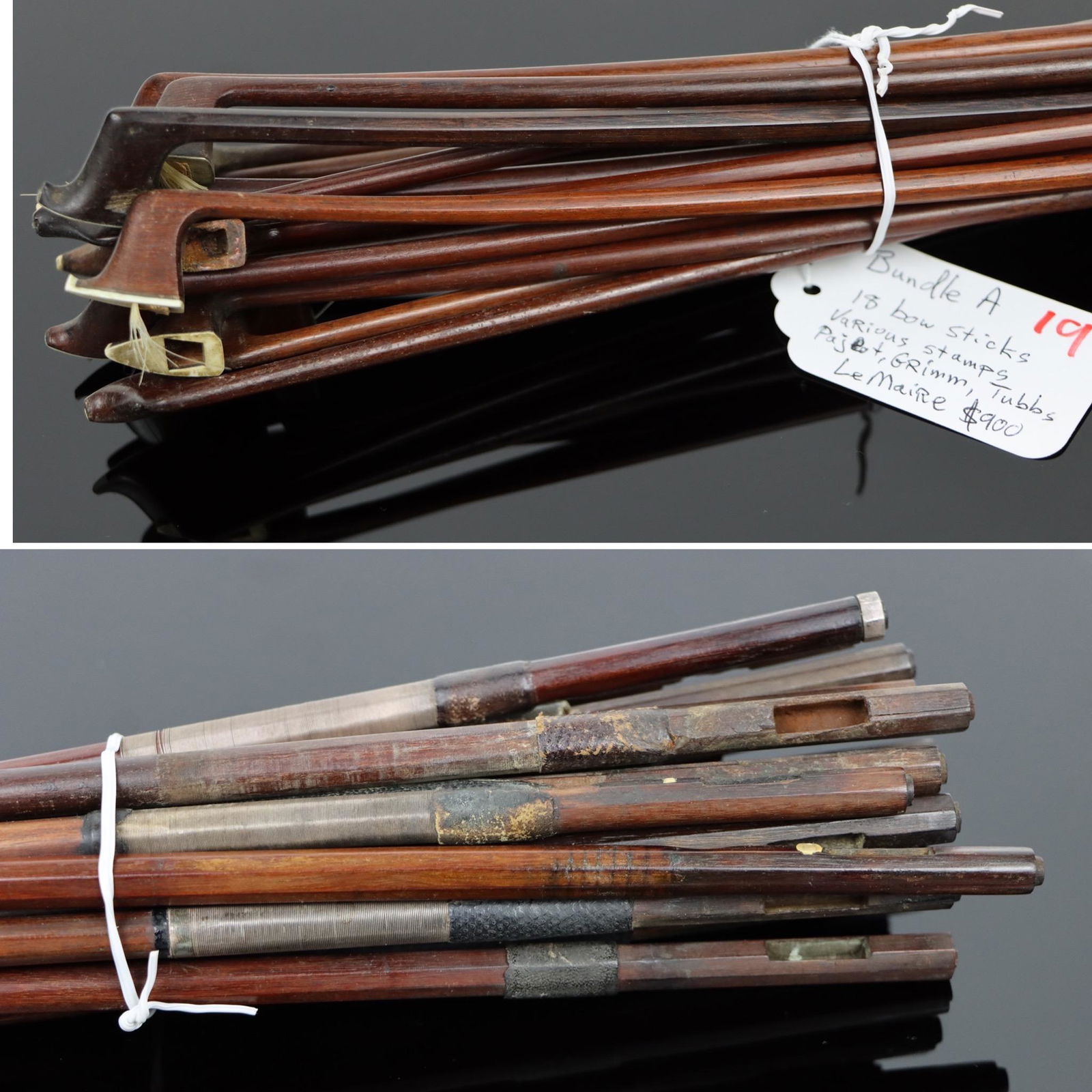 A Lot of 18 Mixed Violin Bow Sticks (1 of 20)