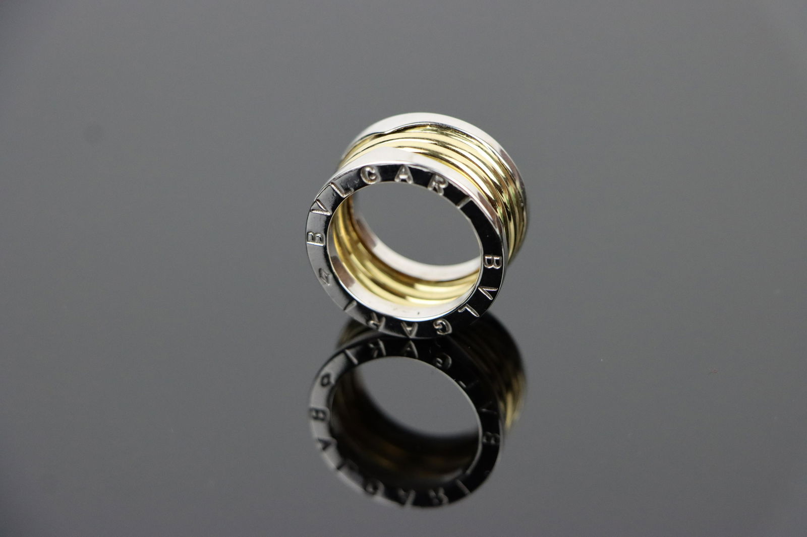 Vintage Bvlgari Two Tone 18k Gold B.Zero1 Ring (1 of 9)