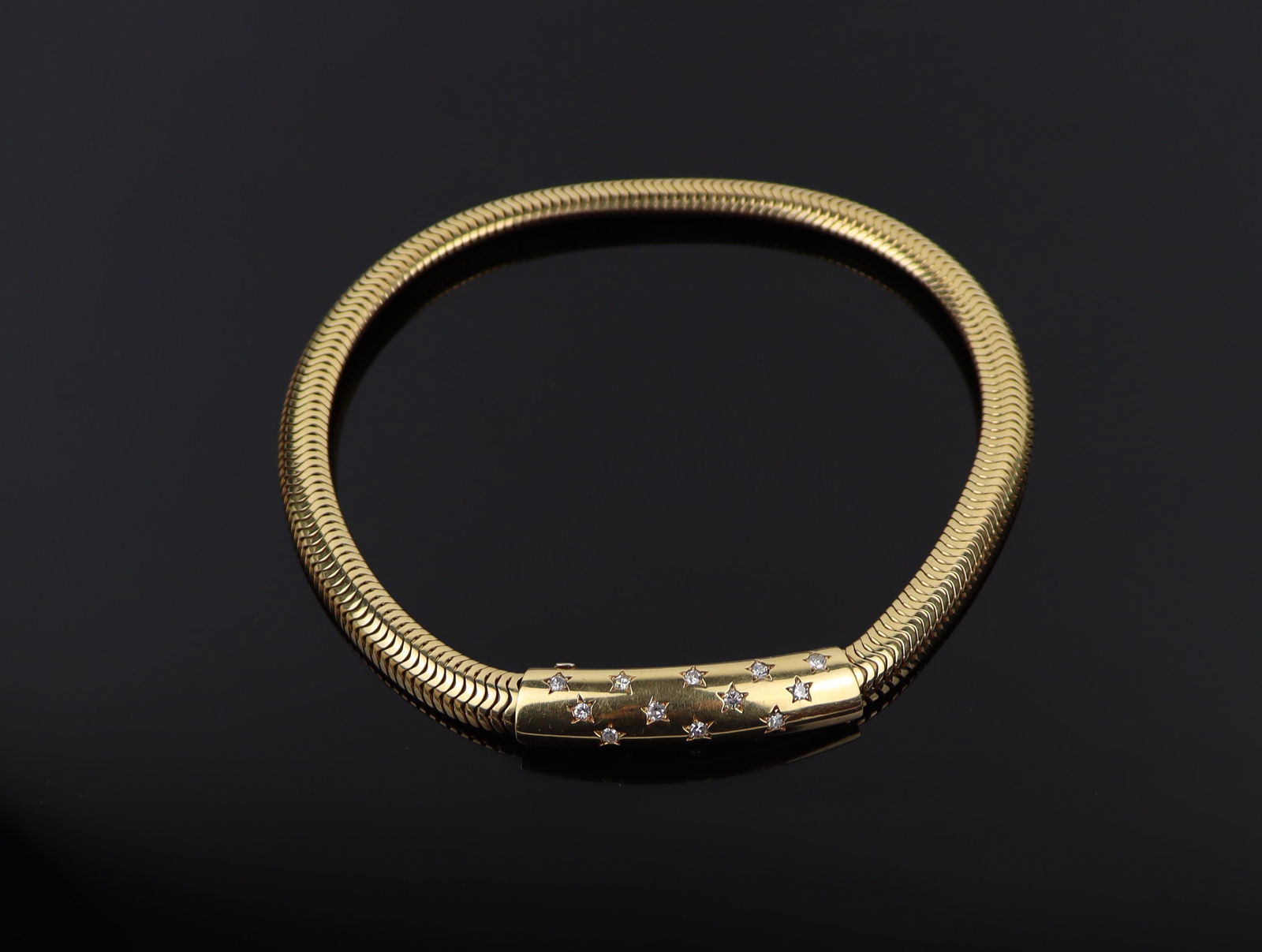 Retro Diamond Tubogas Chocker Necklace Attrib. Van Cleef & Arpels (1 of 16)