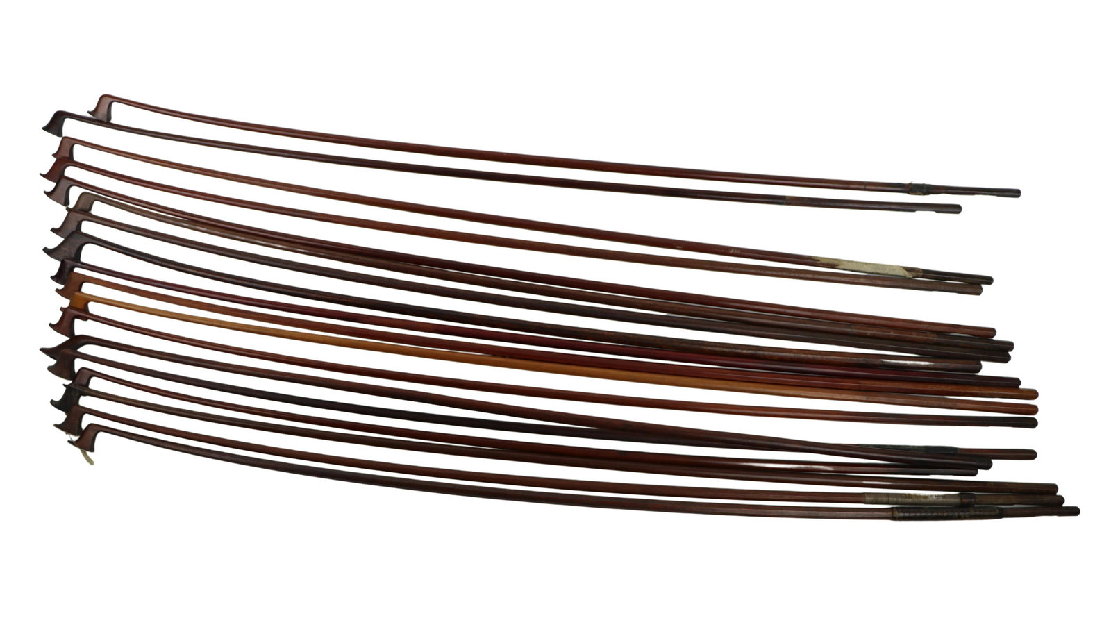 A Lot of 18 Mixed Violin Bow Sticks (1 of 16)